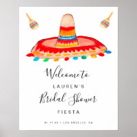 Fiesta-Brautjungfernparty-Willkommensschild mit So