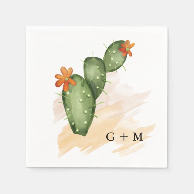 Fiesta | Brautparty Aquarell Serviette (Vorderseite)