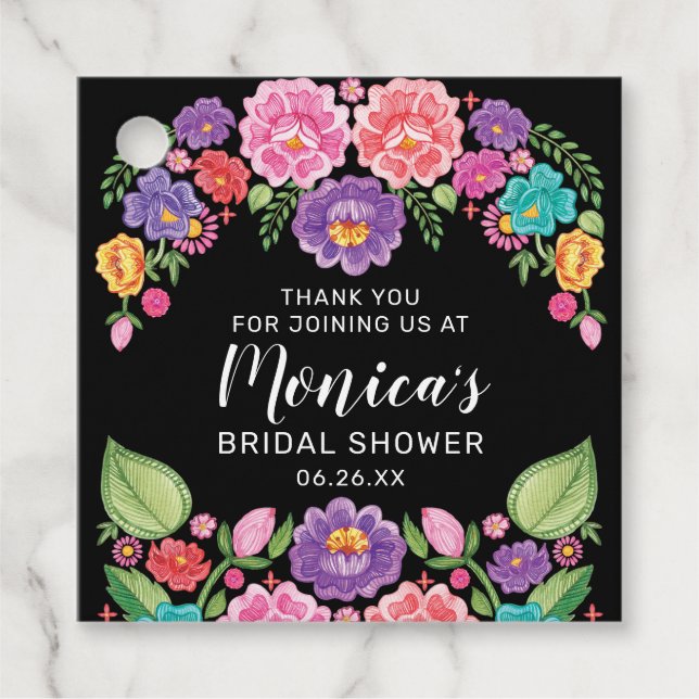 Fiesta Brautparty Favor Tag Geschenkanhänger (Vorderseite)