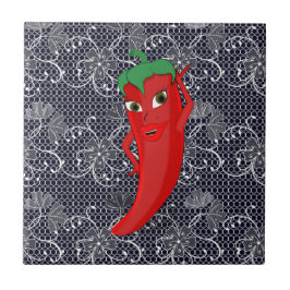 Fiesta Brautparty mit rotem, heißem Pfeffer Diva Fliese