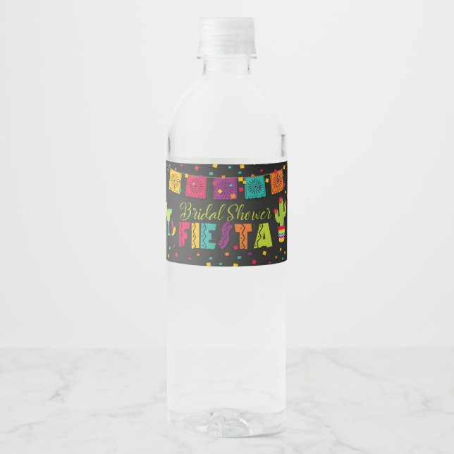 Fiesta Brautparty Wasser Flasche Etikett (Vorderseite)