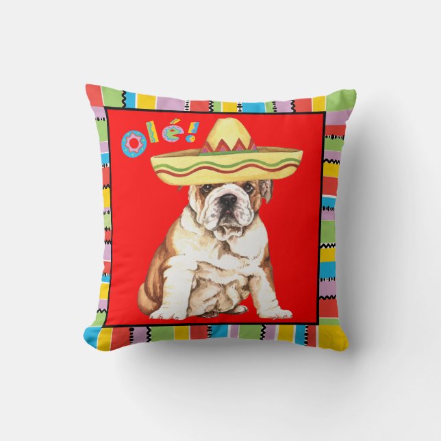 Fiesta-Bulldogge Kissen (Vorderseite)