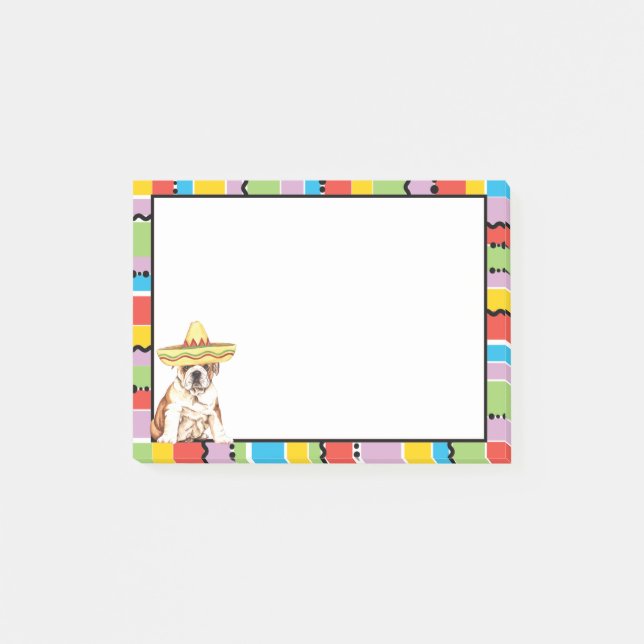 Fiesta-Bulldogge Post-it Klebezettel (Vorderseite)