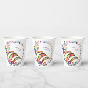 FIESTA Cacti Folkart Blume Custom Pappbecher