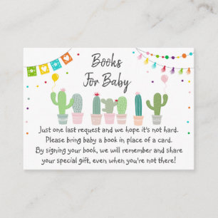 Fiesta Cactus Baby Shower Buchanfrage Begleitkarte