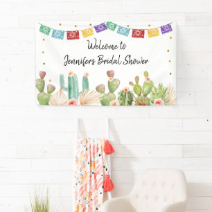 Fiesta Cactus Boho Brautparty Banner