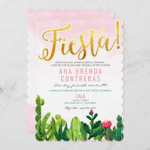 Fiesta Cactus Bridal Dusche Einladung