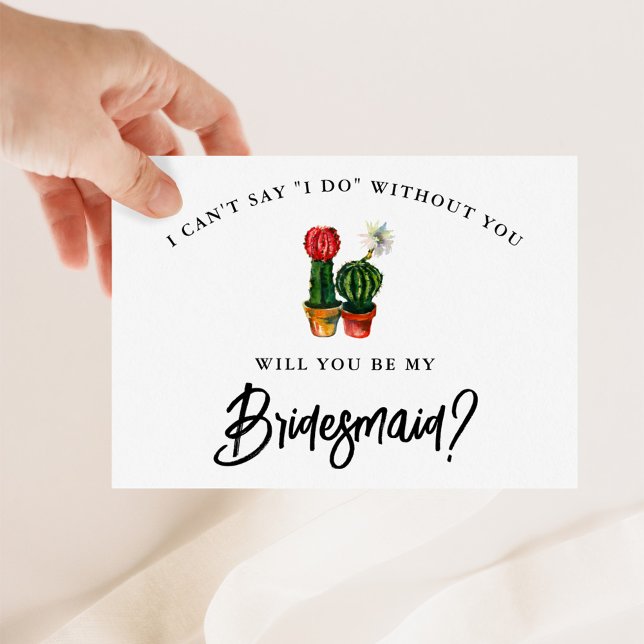 Fiesta Cactus Bridesmaid Card Einladung (Von Creator hochgeladen)