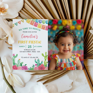 Fiesta Cactus Girl Birthday Einladung