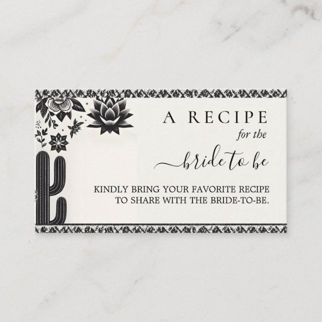 Fiesta Cactus Liebe in Bloom Brautparty Enclosur Begleitkarte (Vorderseite)
