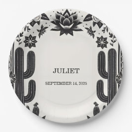 Fiesta Cactus Liebe in Bloom Mexicans Brautparty Pappteller