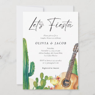Fiesta Cactus Mexican Couples Dusche Einladung