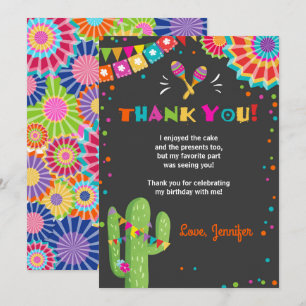 Fiesta Cactus Mexican Nacho Average Danke-Card Einladung