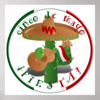 Fiesta Cactus mit Gitarren- und Tanzgitarren-Papri
