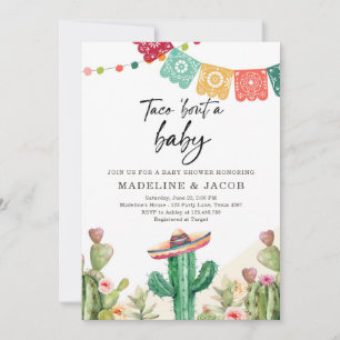 Fiesta Cactus Watercolor Baby Couples Shower Invit Einladung