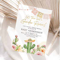 Fiesta Cactus Watercolor Baby Gender Reveal Party