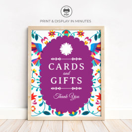 Fiesta Cards and Gifts Bridal Shower Sign Poster