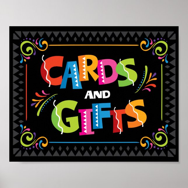 Fiesta CARDS UND GIFTS Party Signieren Poster (Vorne)