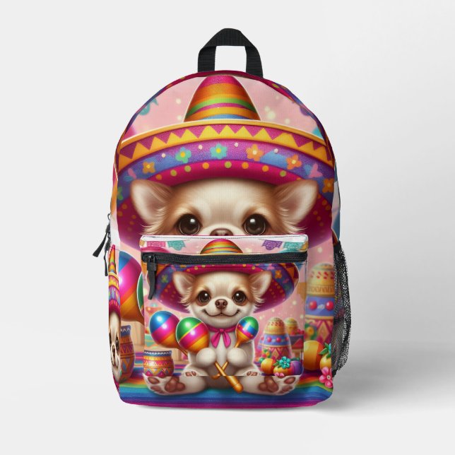 Fiesta Chihuahua  Bedruckter Rucksack (Vorderseite)