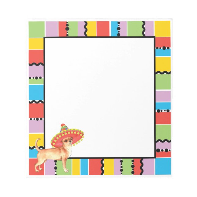 Fiesta Chihuahua Notizblock (Vorderseite)