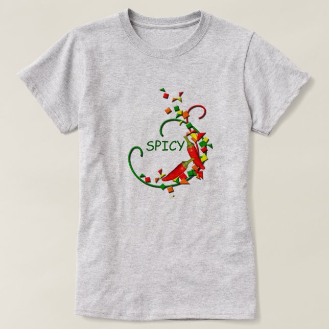 Fiesta Chili Paprikaschoten Party Ladys Spicy T -  T-Shirt (Design vorne)