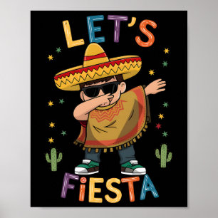 Fiesta Cinco De Mayo Dabbing Mexican Poncho Poster