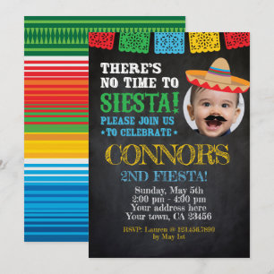 Fiesta, Cinco de mayo Geburtstag mit Foto Einladung