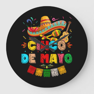 Fiesta Cinco de Mayo Große Wanduhr