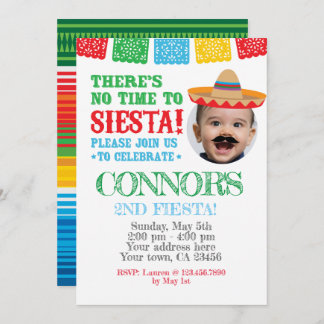 Fiesta, Cinco de mayo Invite mit Foto Einladung