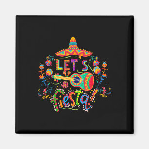 Fiesta Cinco De Mayo Mexican Party Taco Guit Magnet