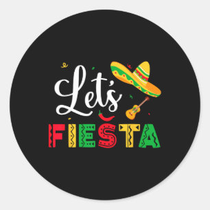 Fiesta Cinco De Mayo Mexican Party Women Kid Runder Aufkleber