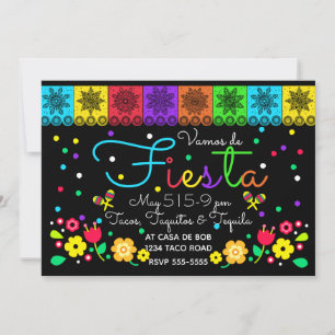 Fiesta Cinco de Mayo Papercuts & Floral Einladung
