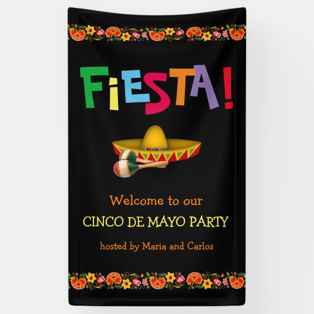 Fiesta! Cinco de Mayo Party (anpassbar) Banner (Vertikal)