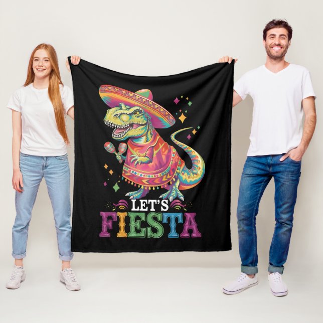 Fiesta Cinco De Mayo T Rex Dinosaur Fleecedecke (Beispiel)
