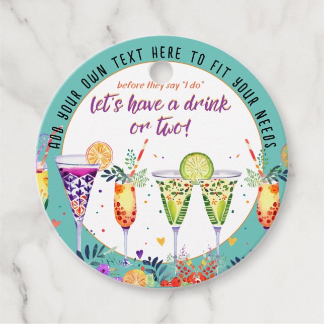 FIESTA Cocktails kundenspezifisch Geschenkanhänger (Vorderseite)