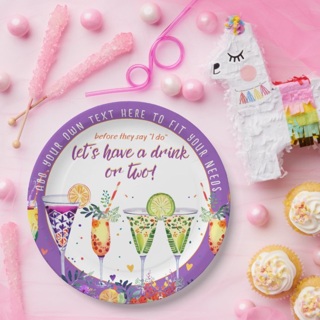 FIESTA Cocktails kundenspezifisch Pappteller (Party)
