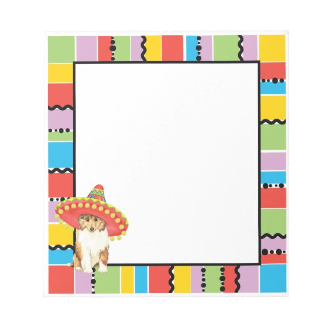 Fiesta Collie Notepad Notizblock (Vorderseite)