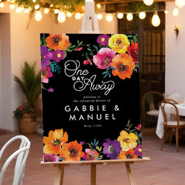 Fiesta Colorful Floral Black Probe Dinner Untersch Poster