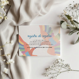 Fiesta Colorful Floral Modern Boda Spanish Wedding Begleitkarte