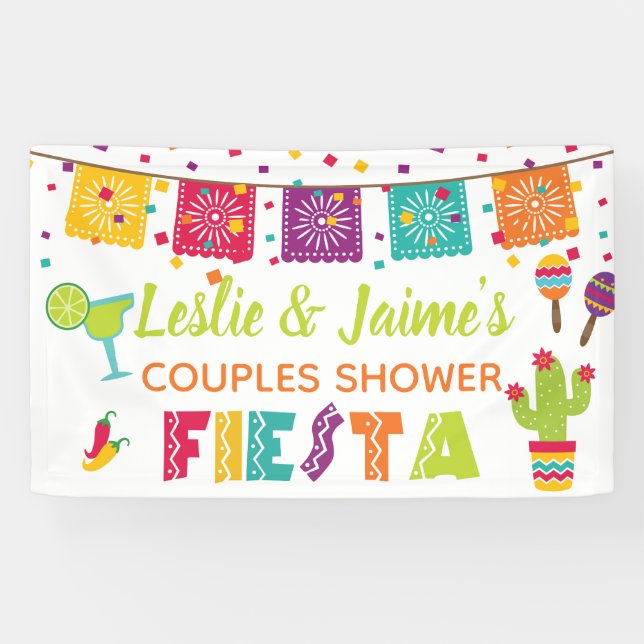 Fiesta Couples Duschbanner - Weißer Hintergrund Banner (Horizontal)