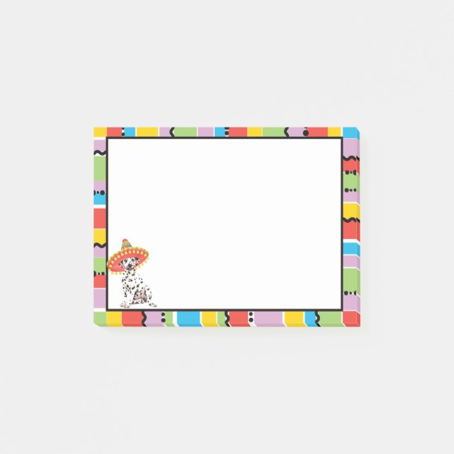 Fiesta-Dalmatiner Post-it Klebezettel (Vorderseite)