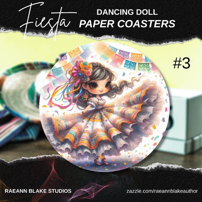 Fiesta Dancing Doll (#3) Untersetzer aus Papier Se (Von Creator hochgeladen)