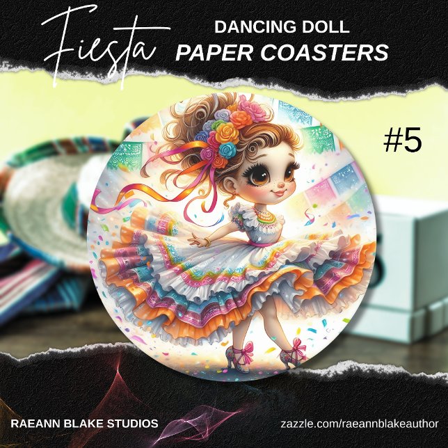 Fiesta Dancing Doll (#5) Untersetzer aus Papier Se (Von Creator hochgeladen)