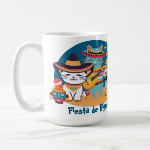Fiesta de Bigotes   Mexikanische Kultur Katzen Ges Kaffeetasse