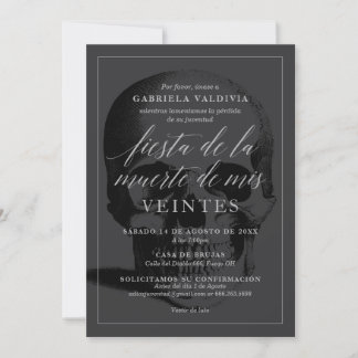 Fiesta de la Muerte de mis Veintes Party Einladung