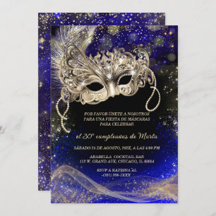Fiesta de Máscaras 30 Cumpleaños Einladung