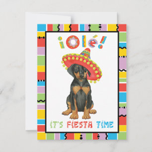 Fiesta Doberman Pinscher Einladung