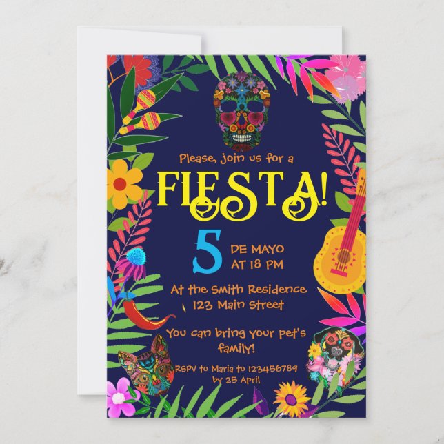 "Fiesta!" Einladung 5 de Mayo (Vorderseite)