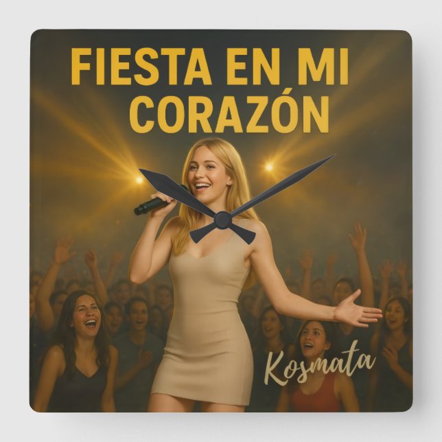 Fiesta en mi corazón - Wanduhren (Vorderseite)