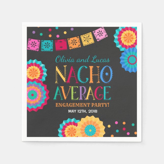 Fiesta Engagement Party Napkin Nacho durchschnittl Serviette (Vorderseite)